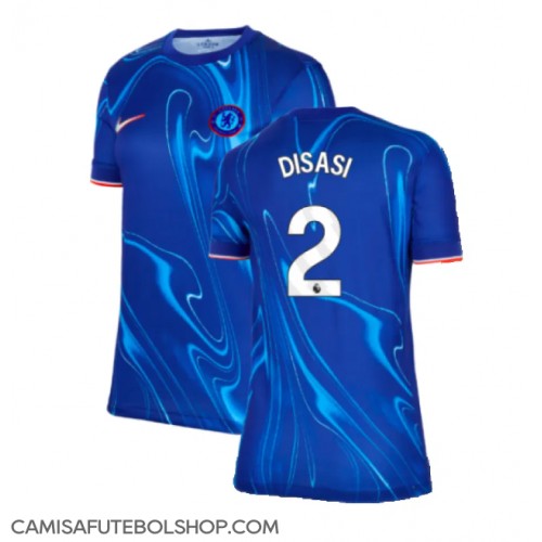 Camisa de time de futebol Chelsea Axel Disasi #2 Replicas 1º Equipamento Feminina 2024-25 Manga Curta